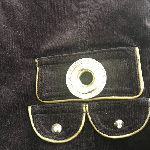 Chocolate Brown Corduroy Jacket - insulated, gold hardware - Picture 5 of 11